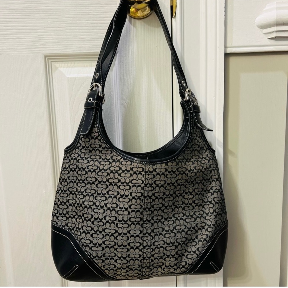 Black and Gray Coach Bag